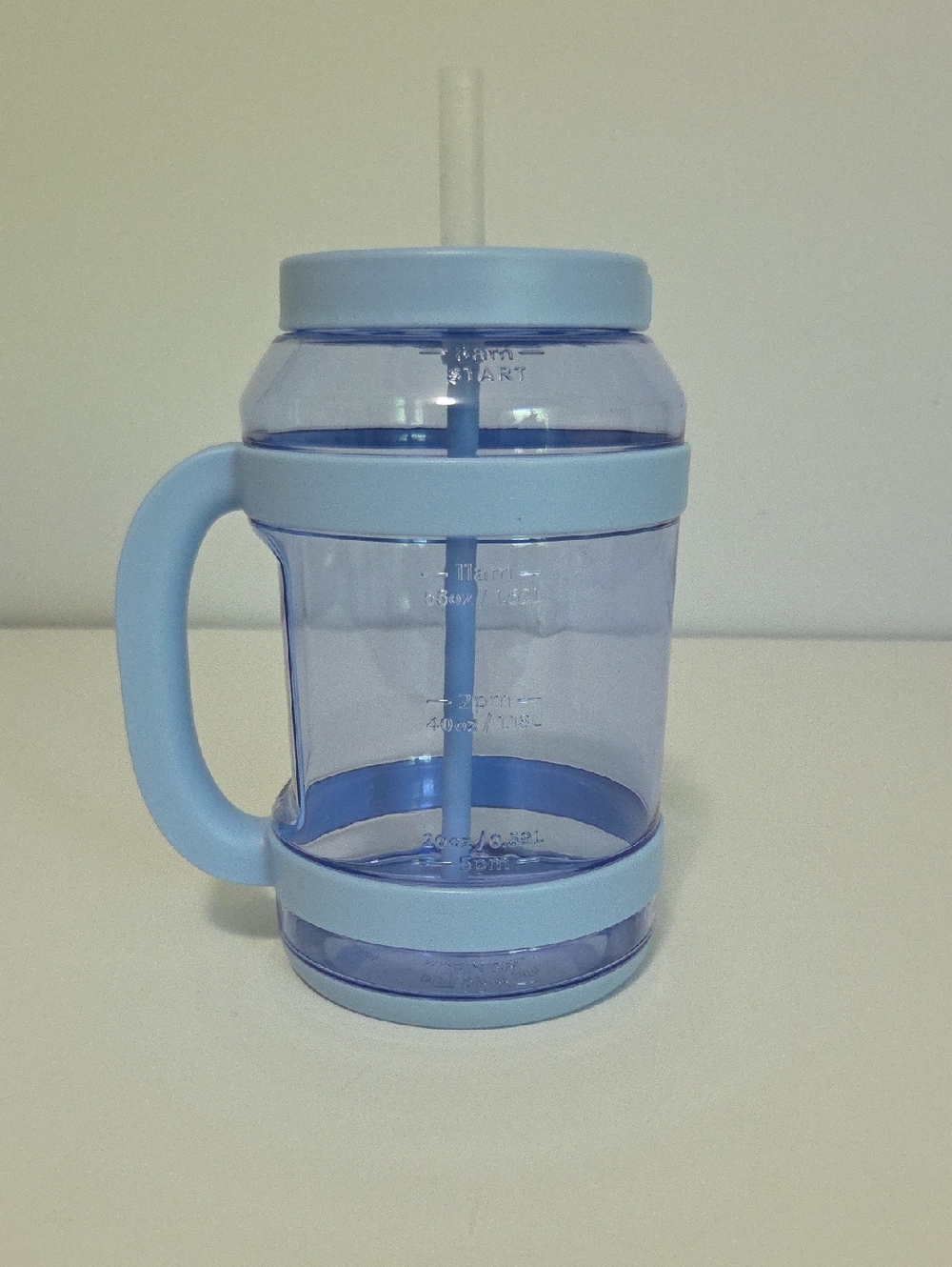 Blue Plastic 80 Ounce Water Bottle with Handle